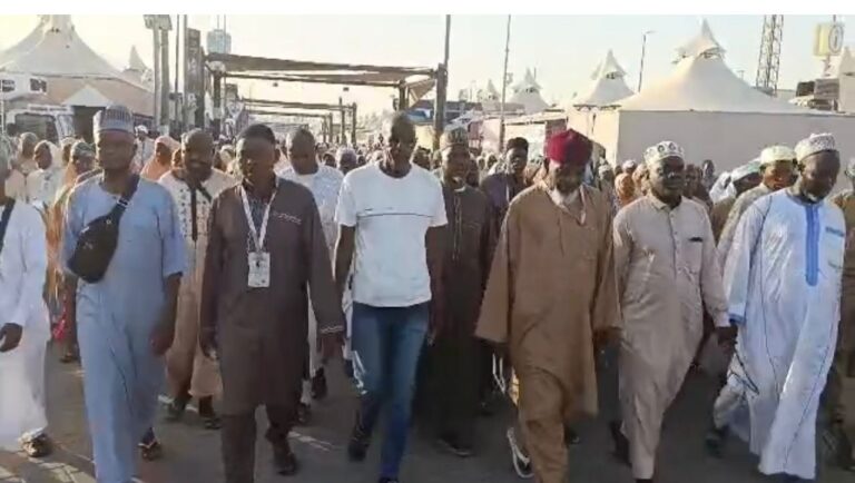 2026 Hajj: Emir of Dukku Leads Gombe Pilgrims in Symbolic Stoning of Satan at Mina IMG 20260528 WA0196