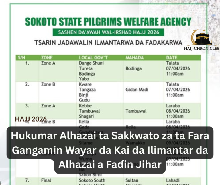 Hukumar Alhazai ta Sakkwato za ta Fara Gangamin Wayar da Kai da Ilimantar da Alhazai a Faɗin Jihar SPWA