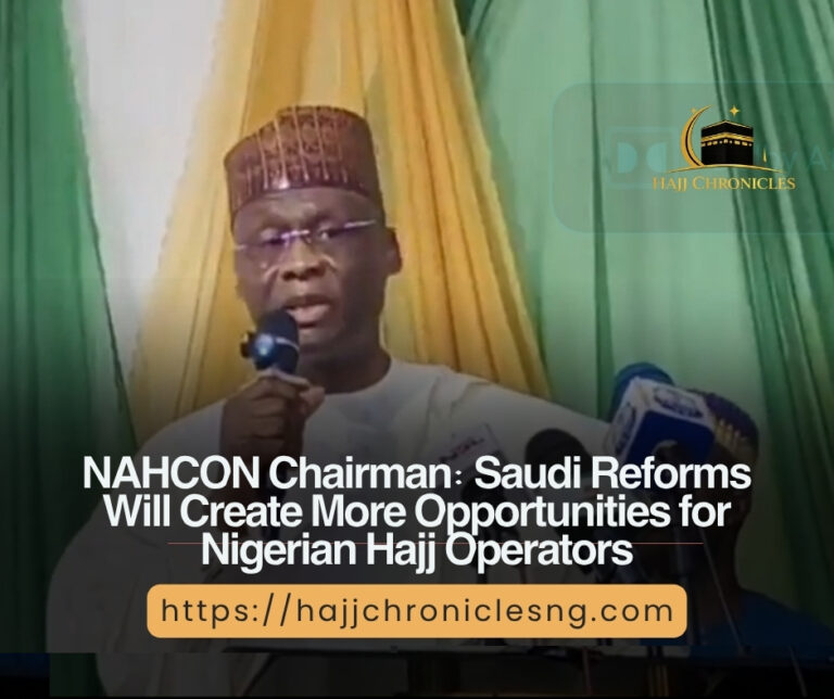 NAHCON Chairman: Saudi Reforms Will Create More Opportunities for Nigerian Hajj Operators Yellow White Simple Entrepreneur Tips Carousel Instagram Post 20260820 155329 0000